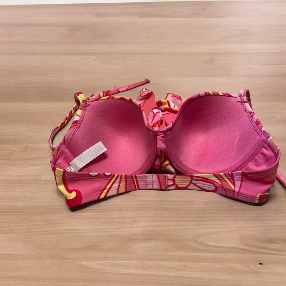 Aerie Women’s bikini underwire top pink floral print size 34D - Picture 5 of 7